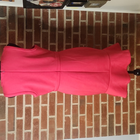 LOFT Pink Pleated Sheath Mini Dress, Size 12P - Picture 4 of 7